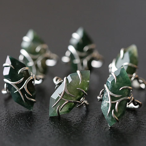 The Swamp Roots Gemstone Ring - Silver - Image 4