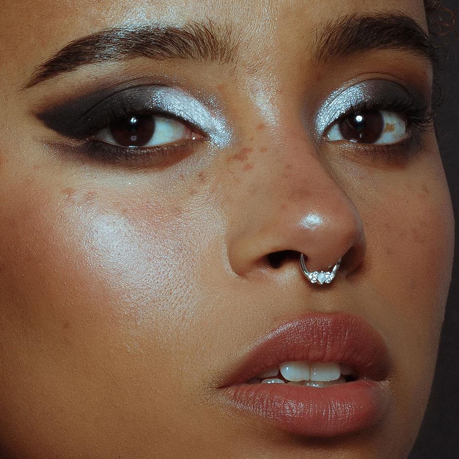 THIEF OF JOY. Opal Silver Clicker Ring - Septum - Image 2