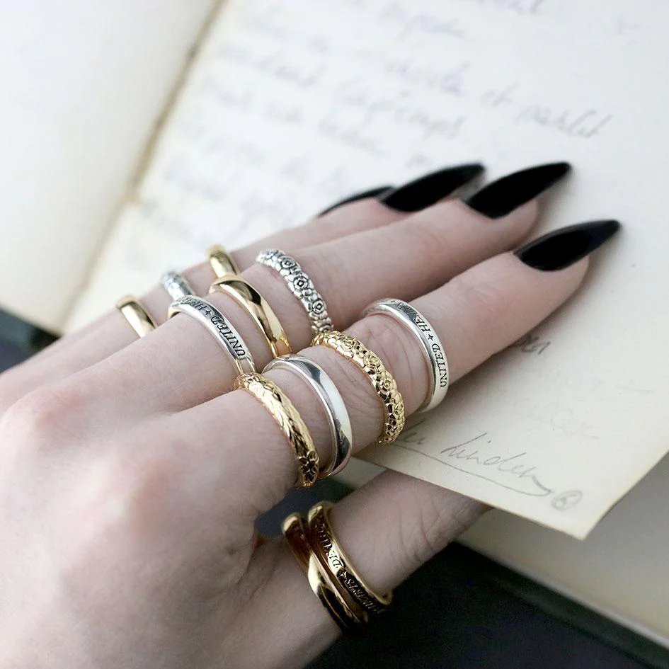 This Too Shall Pass Posie Ring - Gold - Image 4