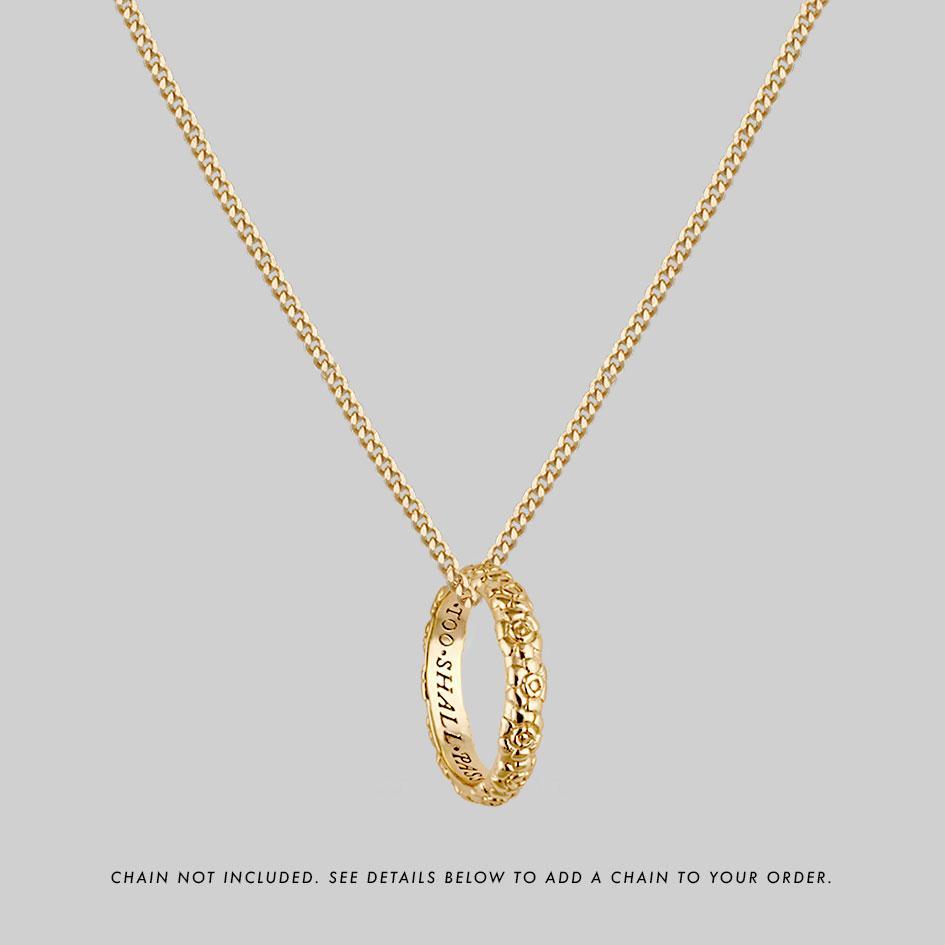 This Too Shall Pass Posie Ring - Gold - Image 6