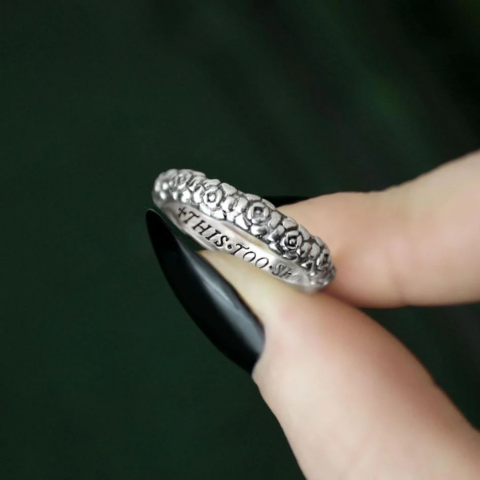 This Too Shall Pass Posie Ring - Silver - Image 3