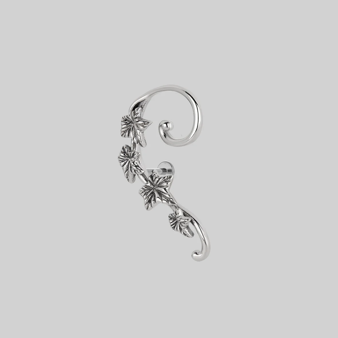 THORA. Climbing Ivy Ear Stud - Silver - Image 5