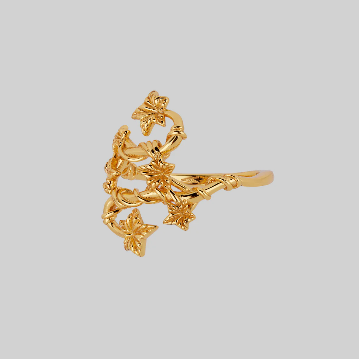 THORA. Climbing Ivy Ring - Gold - Image 3