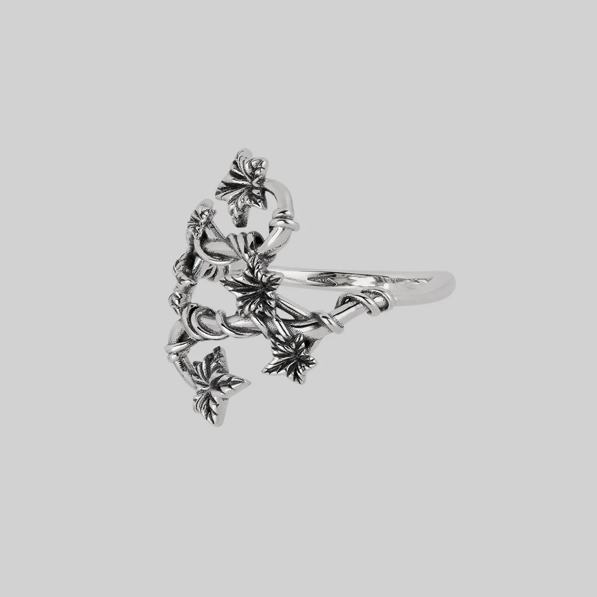 THORA. Climbing Ivy Ring - Silver - Image 3