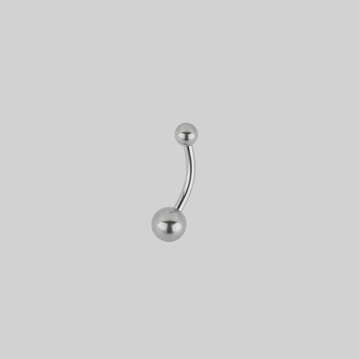Titanium Belly Bar - Silver - Image 2