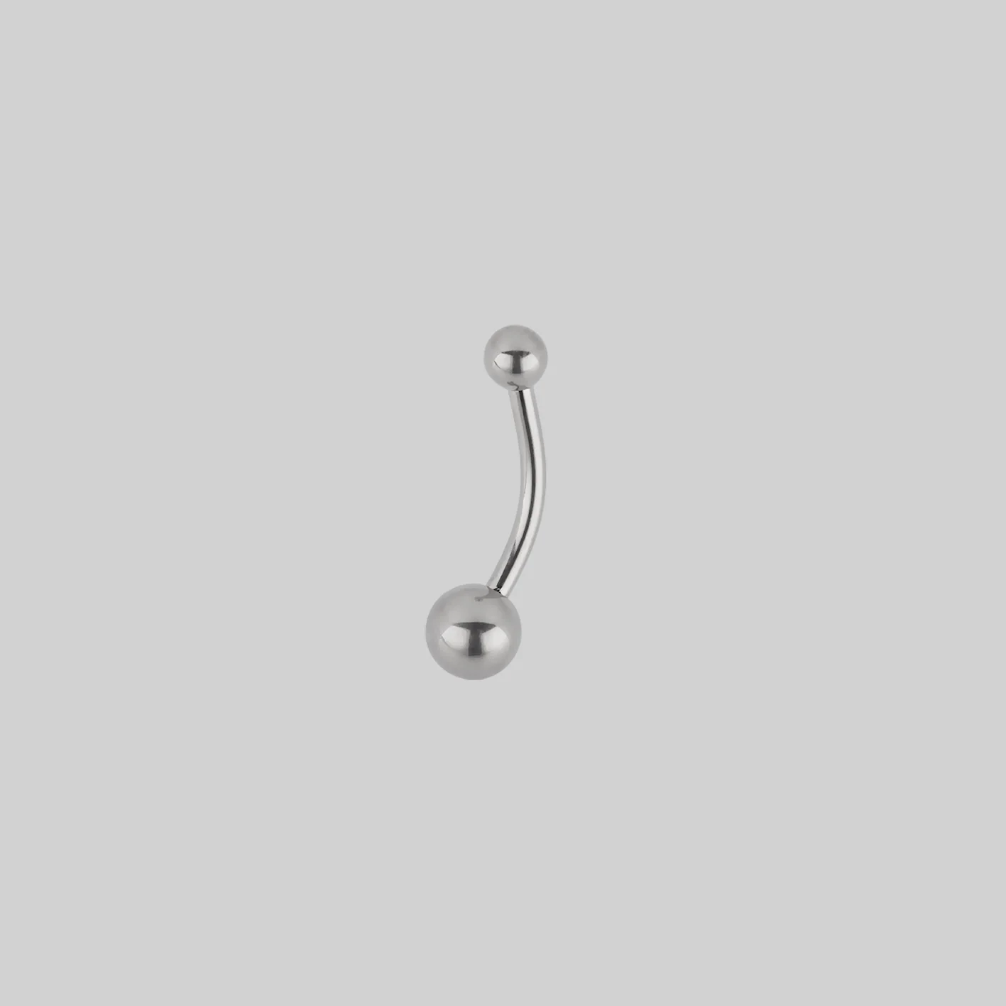 Titanium Belly Bar - Silver - Image 4