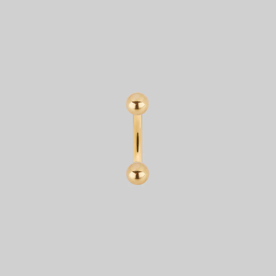 Titanium Curved Barbell - Gold
