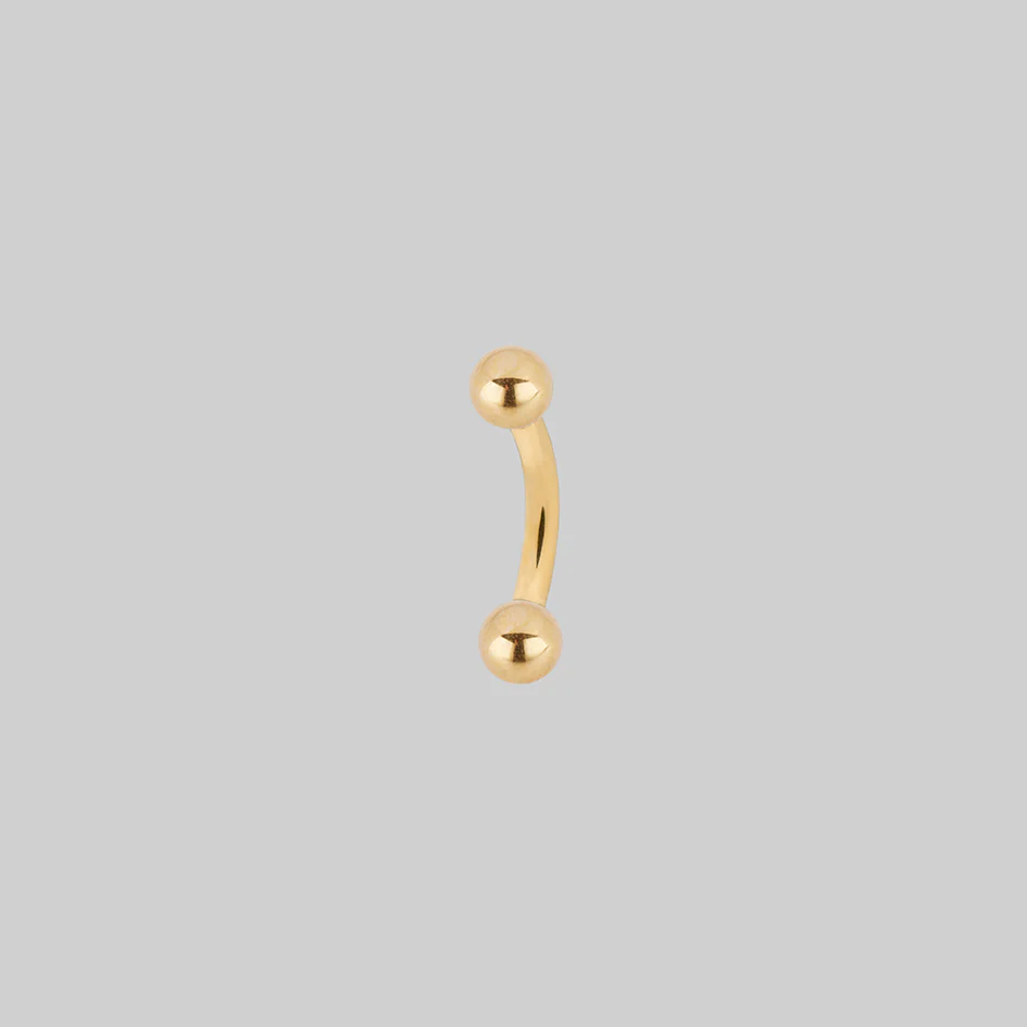 Titanium Curved Barbell - Gold - Image 6