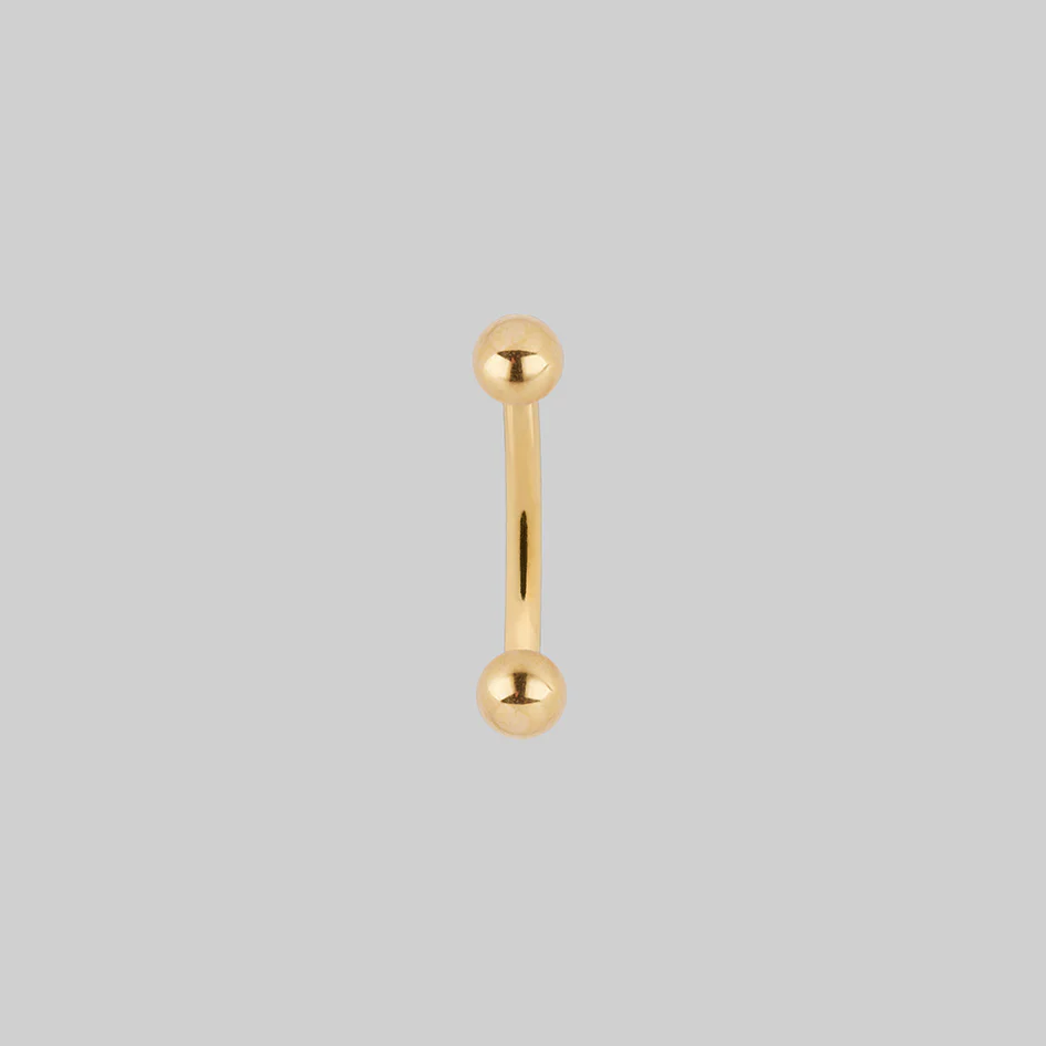 Titanium Curved Barbell - Gold - Image 7