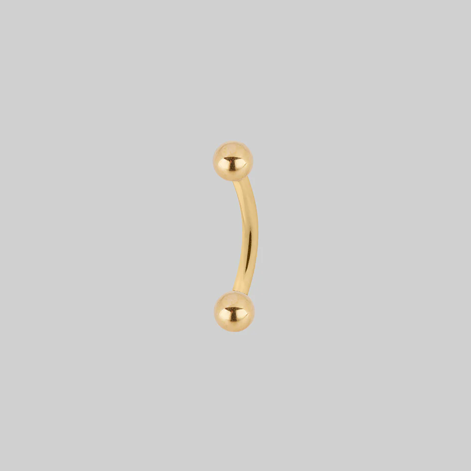 Titanium Curved Barbell - Gold - Image 8