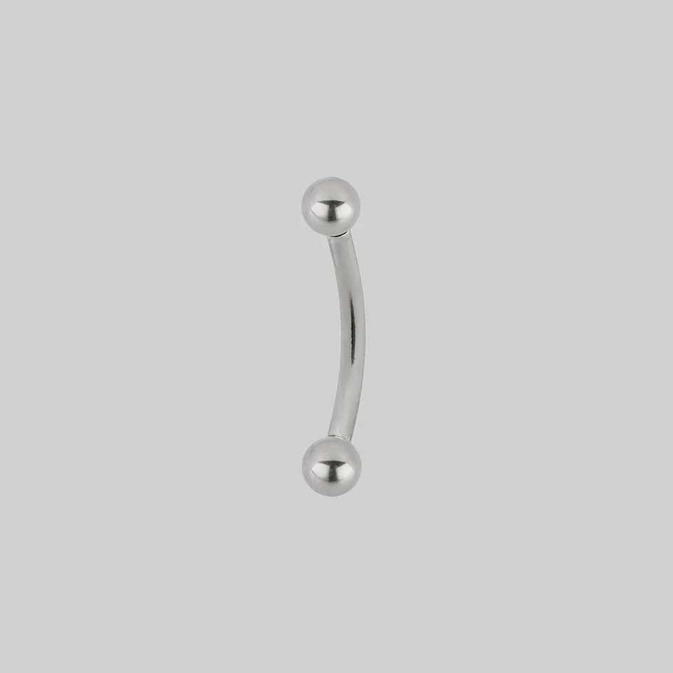 Titanium Curved Barbell - Silver - Image 10