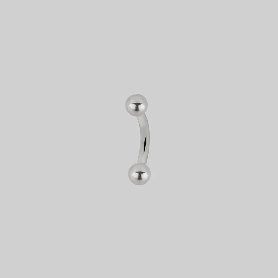 Titanium Curved Barbell - Silver - Image 6