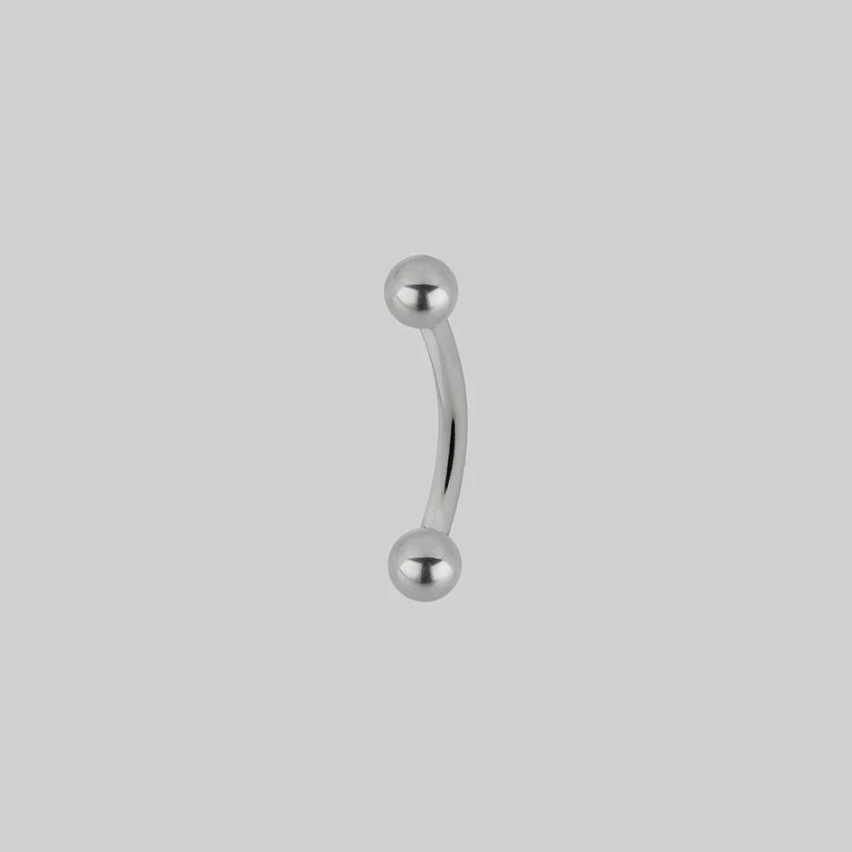 Titanium Curved Barbell - Silver - Image 8