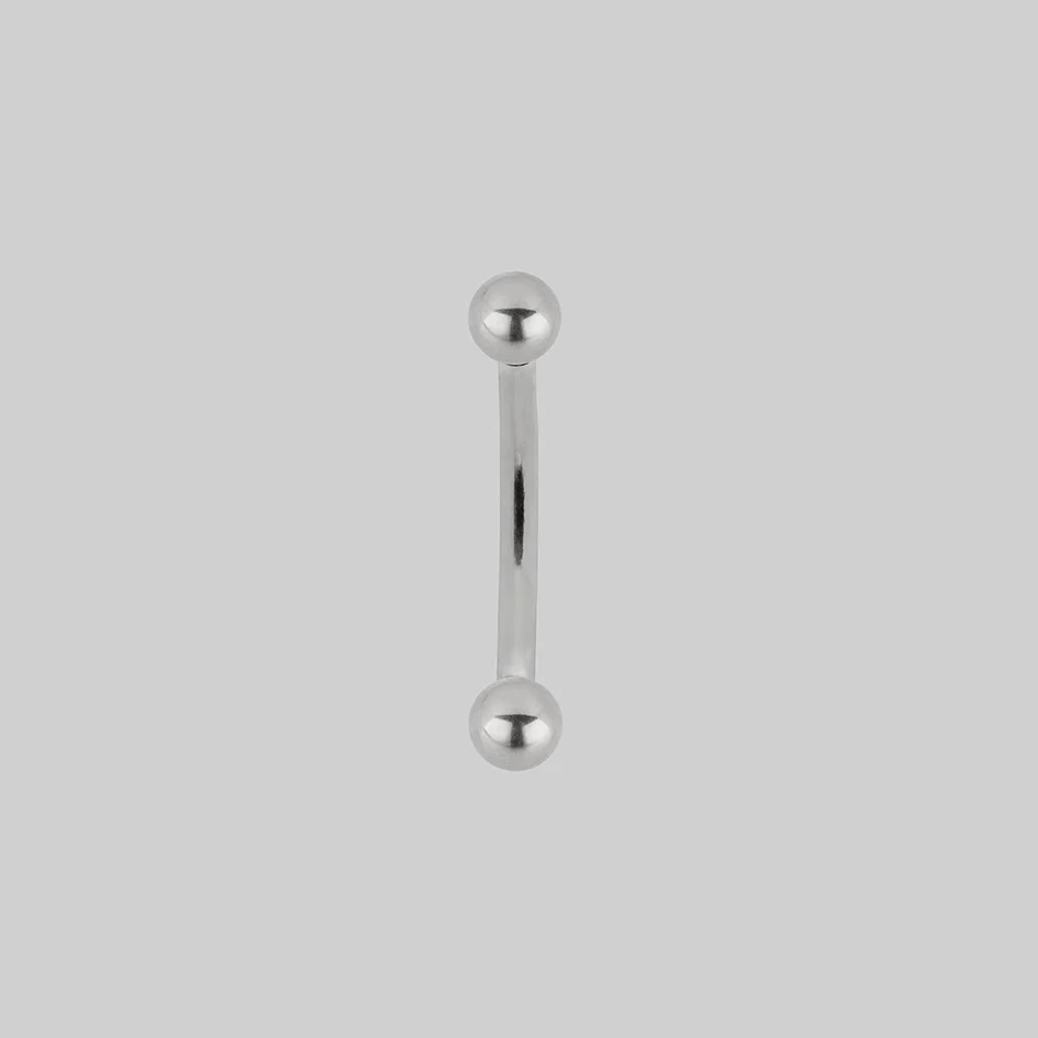 Titanium Curved Barbell - Silver - Image 9