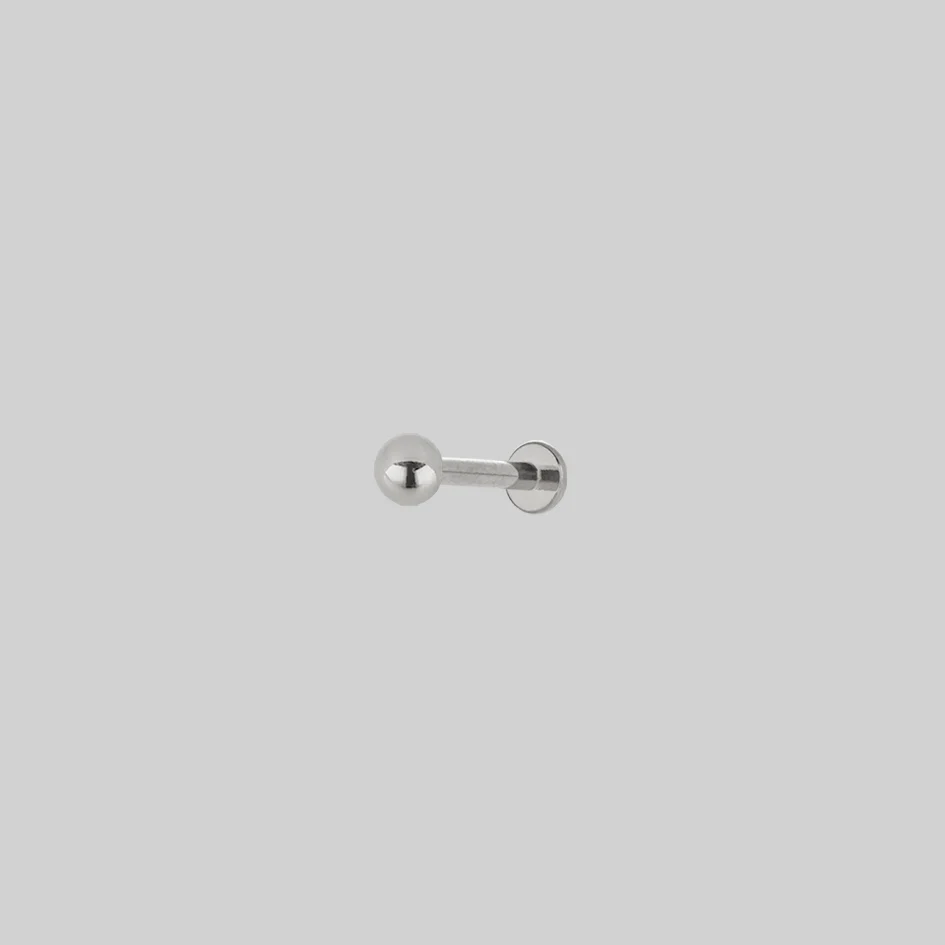 Titanium Flatback Stud - Silver - Image 4