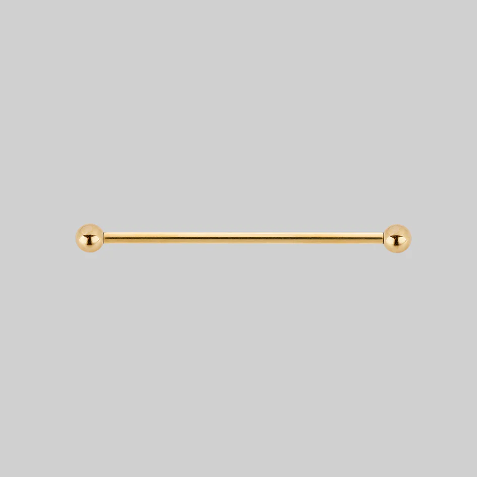 Titanium Straight Barbell - Gold