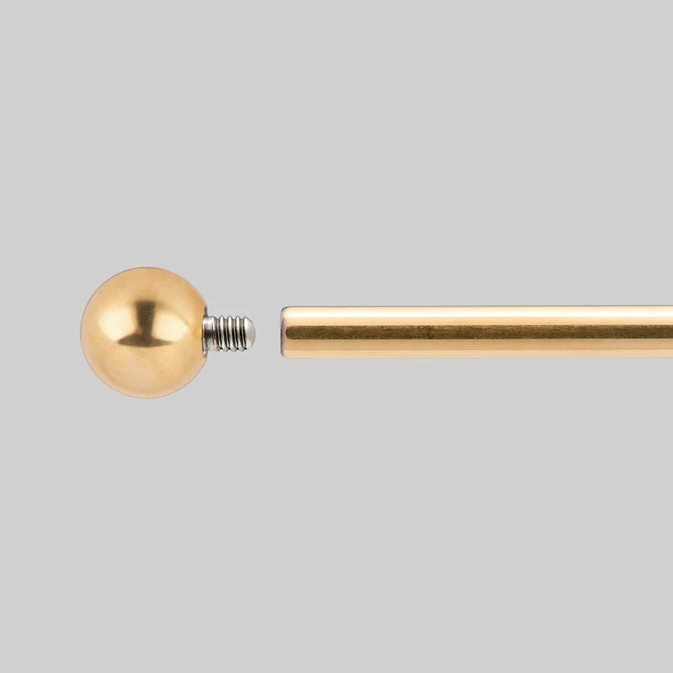 Titanium Belly Bar - Gold - Image 6