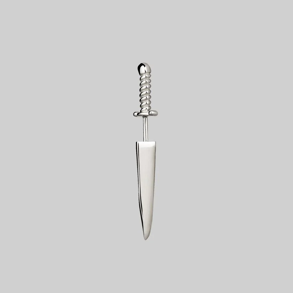 TORN. Short Dagger Single Earring - Silver - Image 2