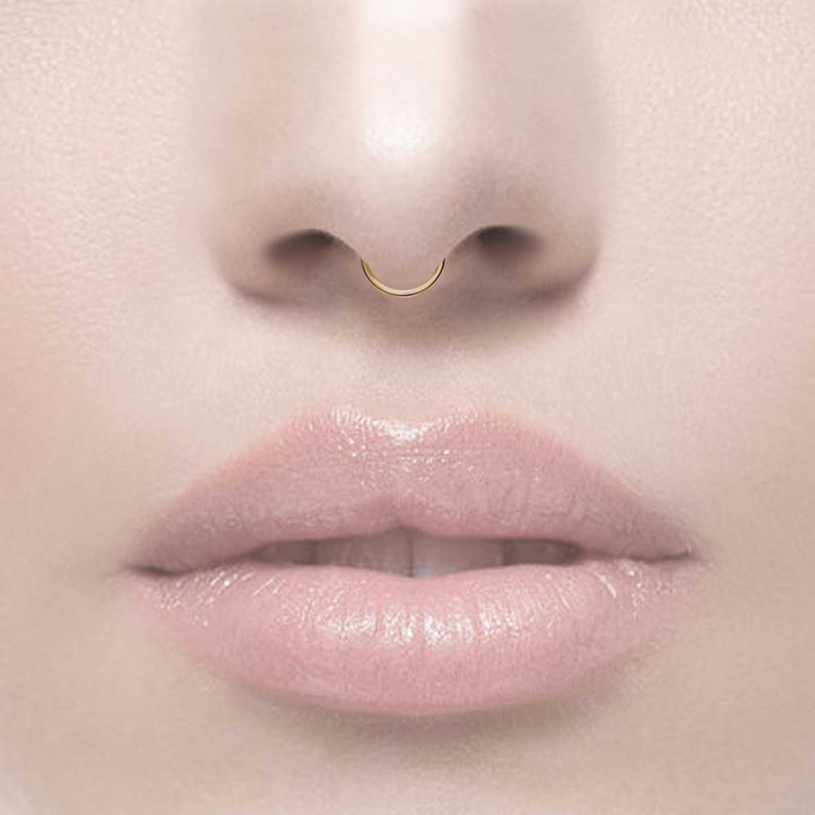 TUTSI EXTRA MINI. Gold Titanium Septum Clicker Ring - Image 5
