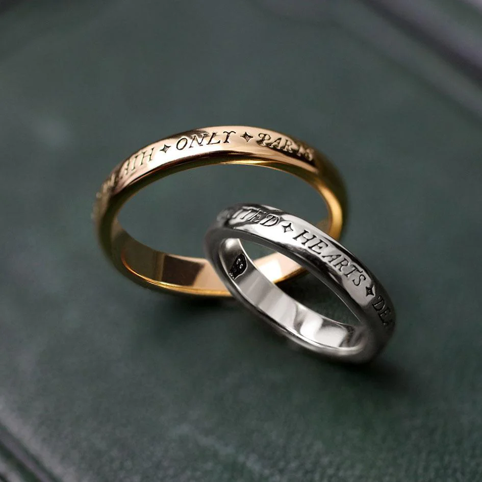United Hearts Death Only Parts Posie Ring - Gold - Image 3