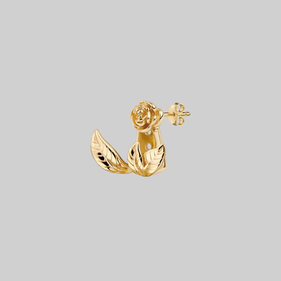VERDURS. Rose & Foliage Earrings - Gold - Image 5
