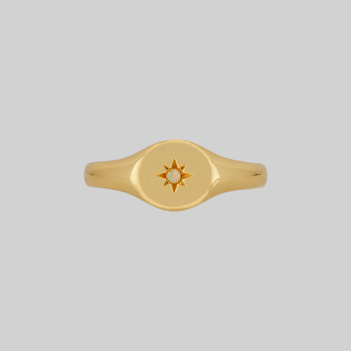 VICTORIA. Opal Signet Ring - Gold